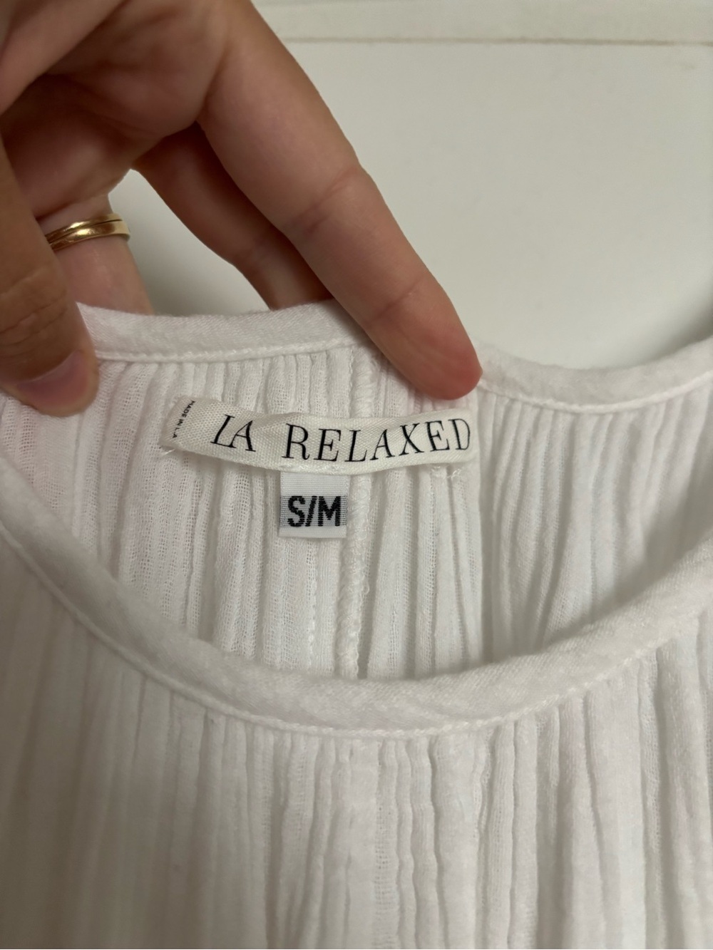 LA RELAXED Organic Gauze Dress S/M - Picture 3 of 8